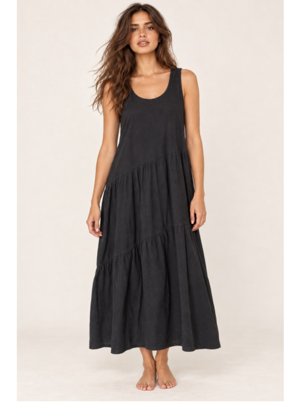Gap Tiered Maxi Cottagecore Boho Lagenlook Sleeveless Artsy Relaxed Flowy Grunge